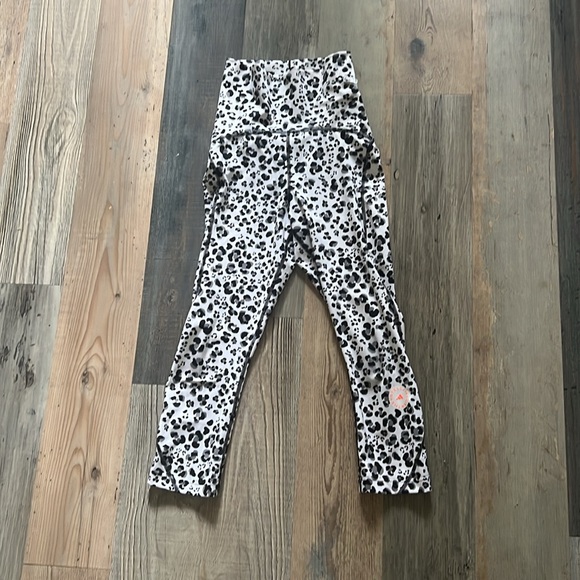 ADIDAS x Stella McCartney Cropped Leopard-Print Stretch Leggings Size: XS - Picture 4 of 16